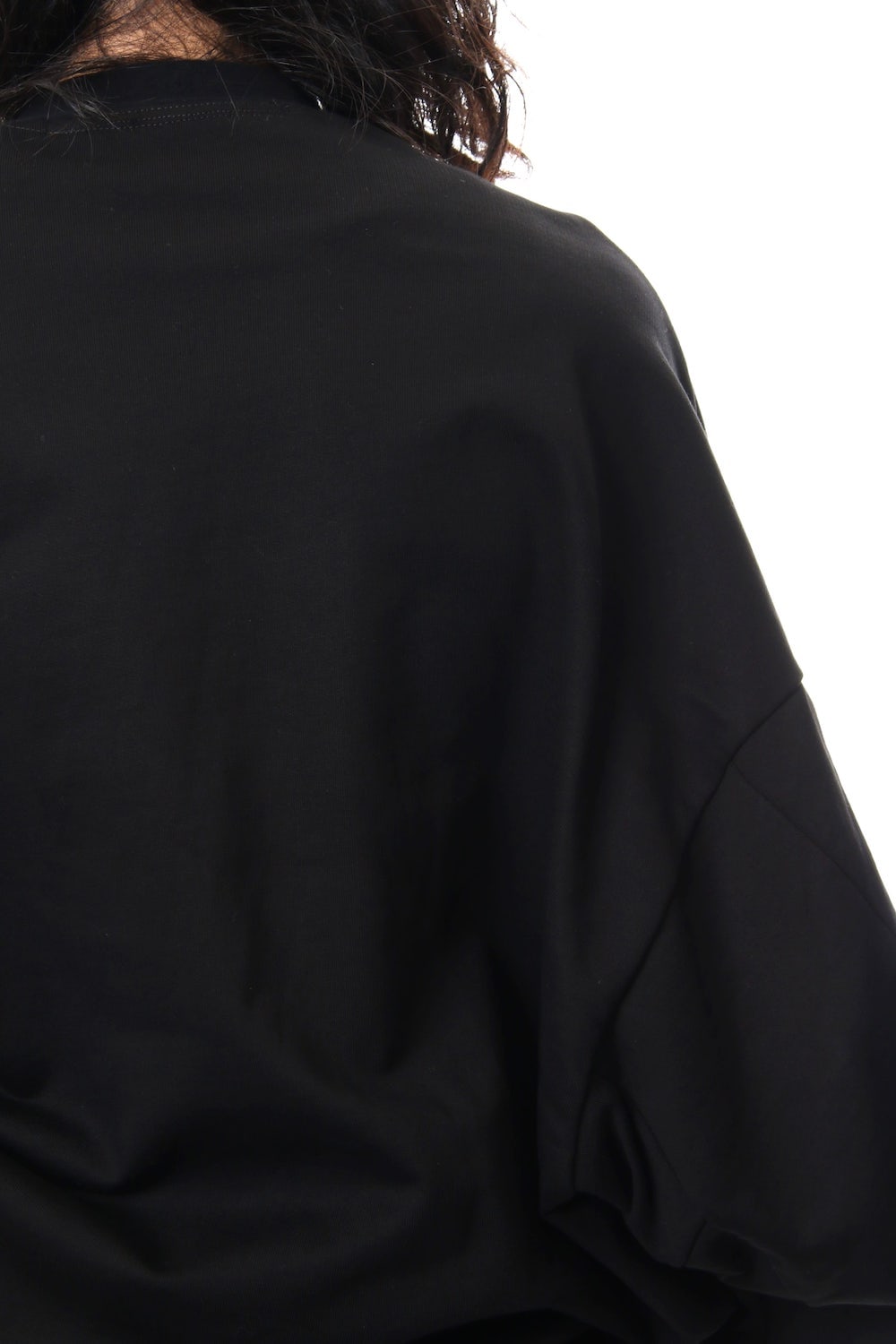 PRINT SEAMED SLEEVE SWEATSHIRT