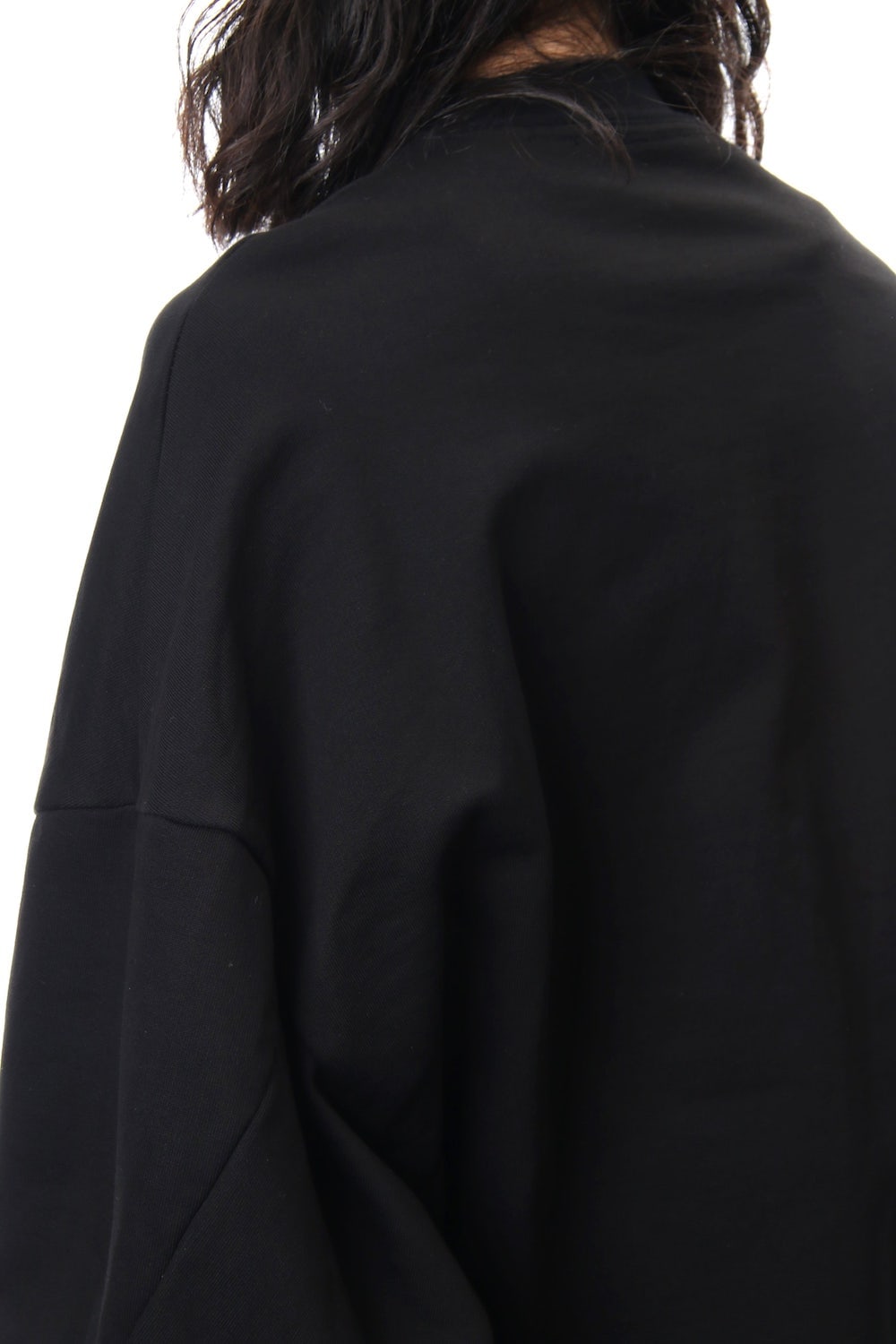 PRINT SEAMED SLEEVE SWEATSHIRT