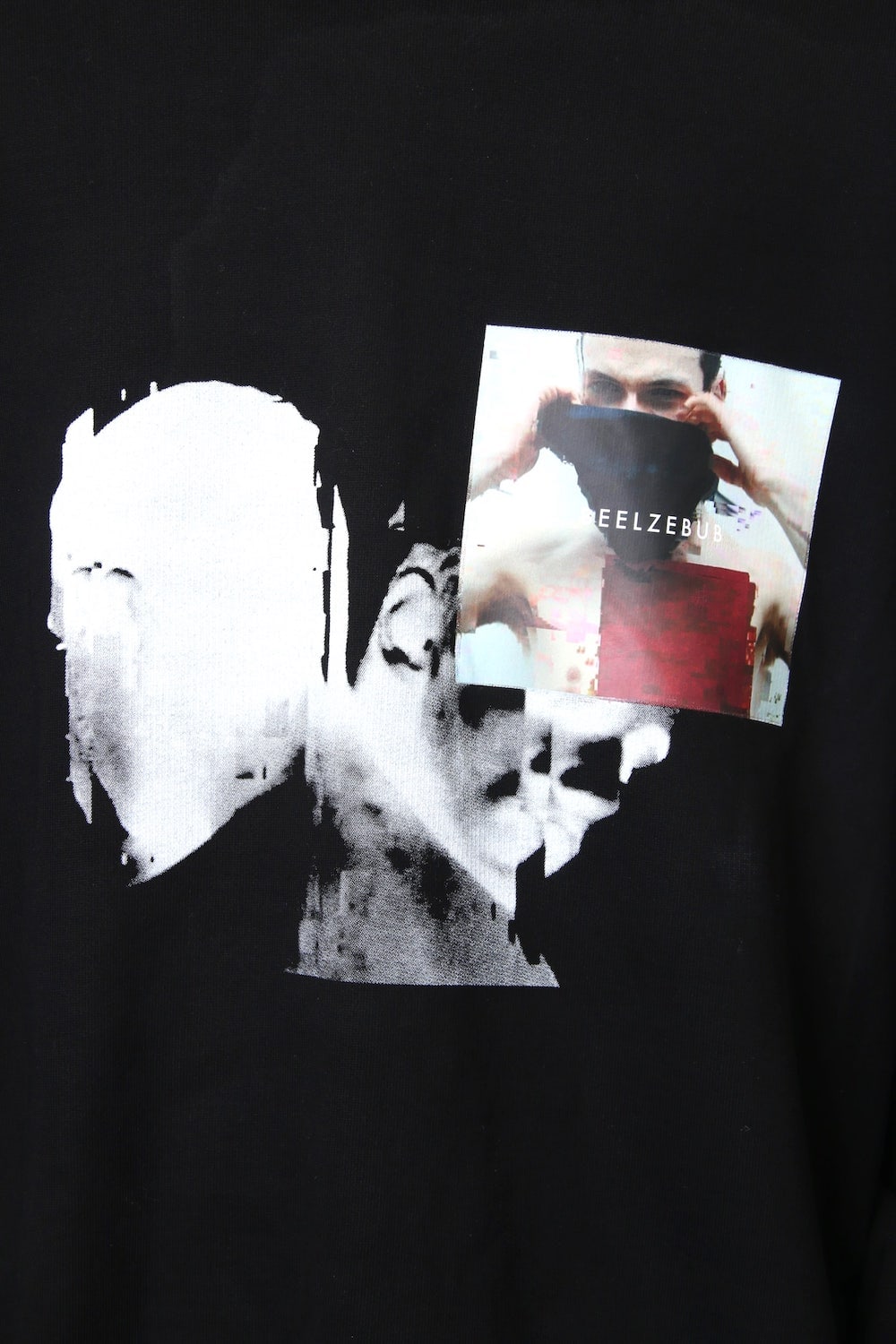 PRINT SEAMED SLEEVE SWEATSHIRT