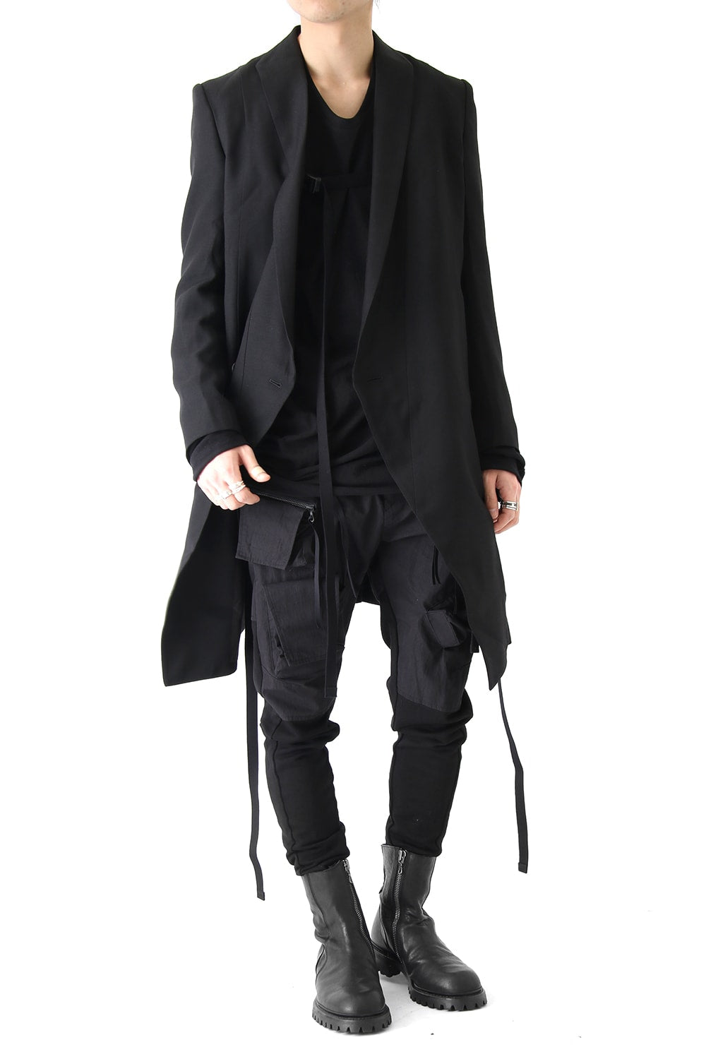 HARNESS LONG TAILORED JACKET - JULIUS