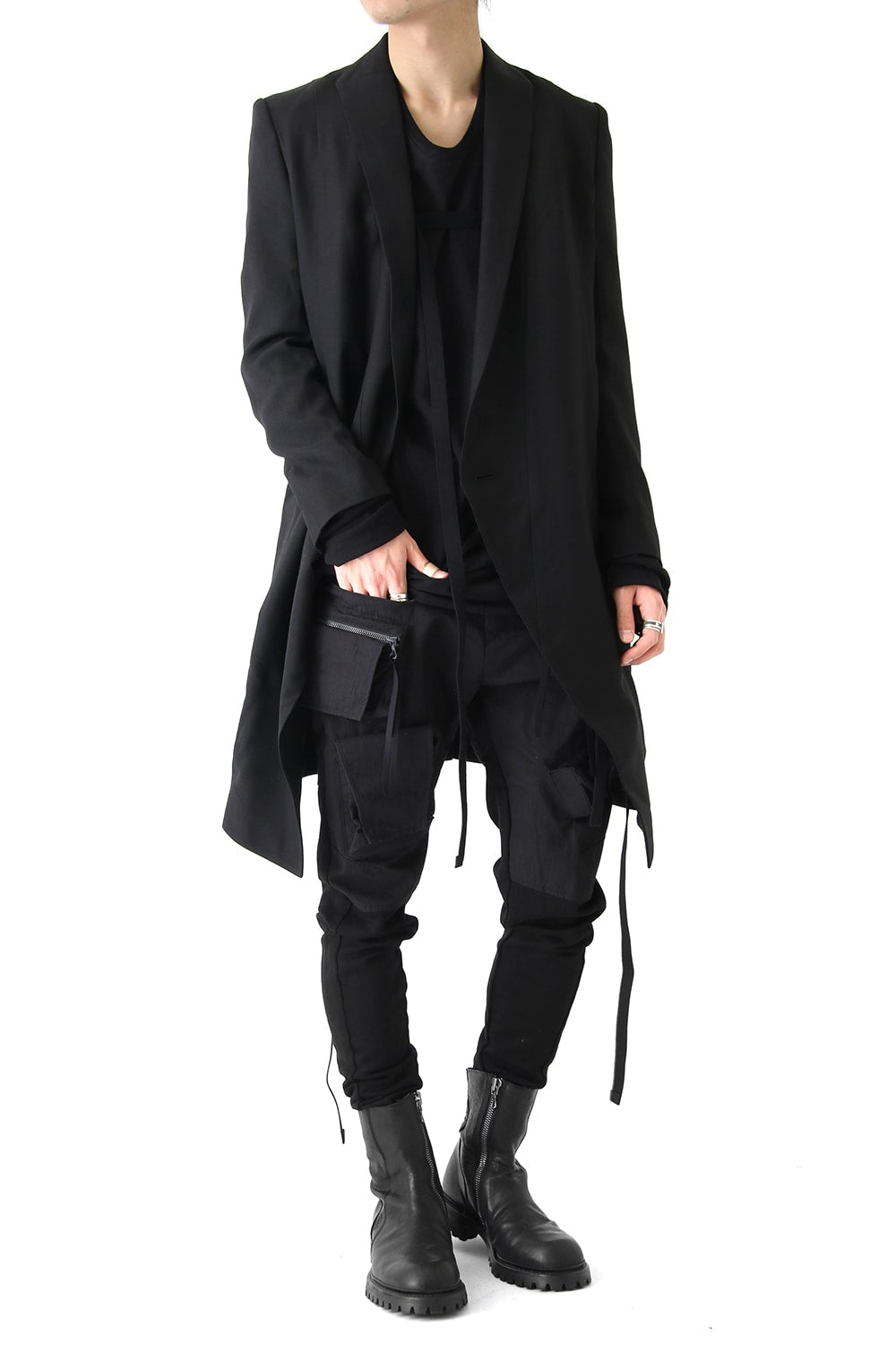 HARNESS LONG TAILORED JACKET - JULIUS
