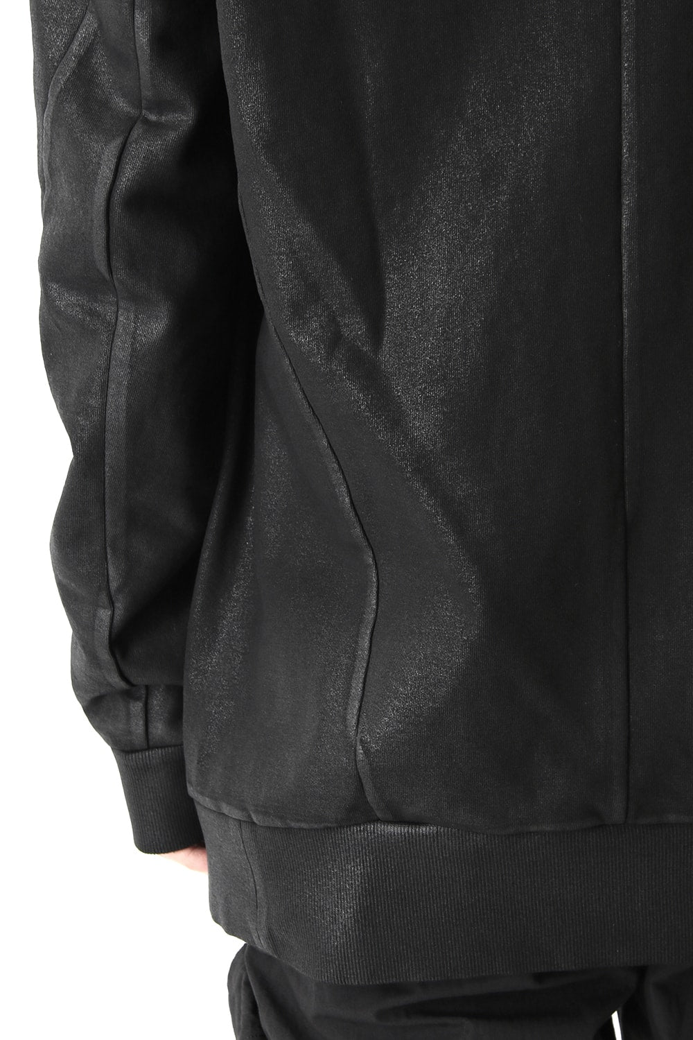 GEOMETRIC COATED ZIP UP HOODIE - JULIUS