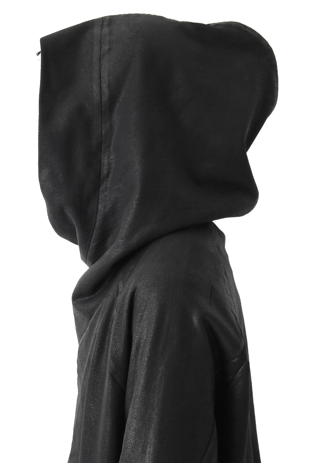GEOMETRIC COATED ZIP UP HOODIE - JULIUS