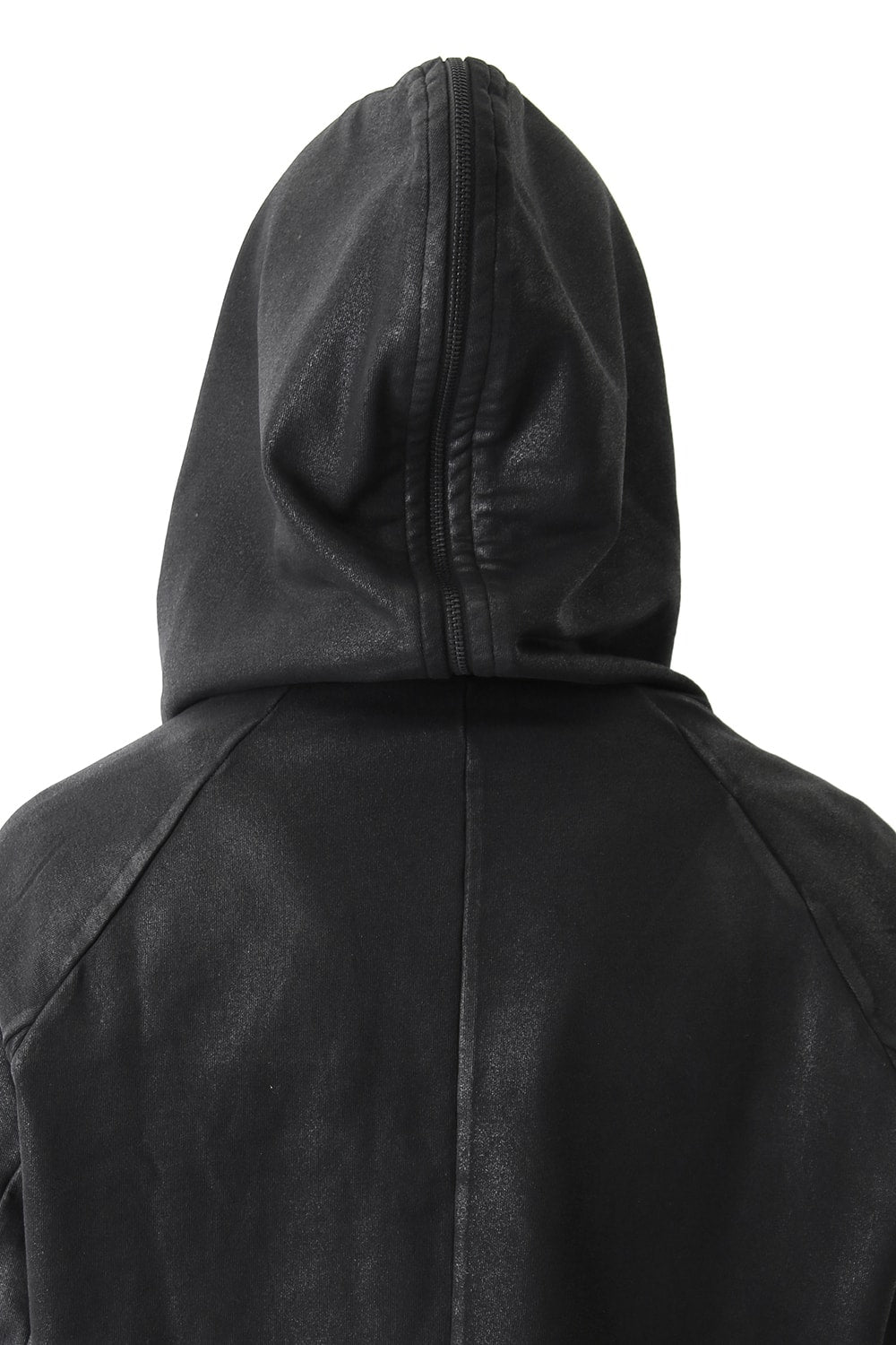 GEOMETRIC COATED ZIP UP HOODIE - JULIUS