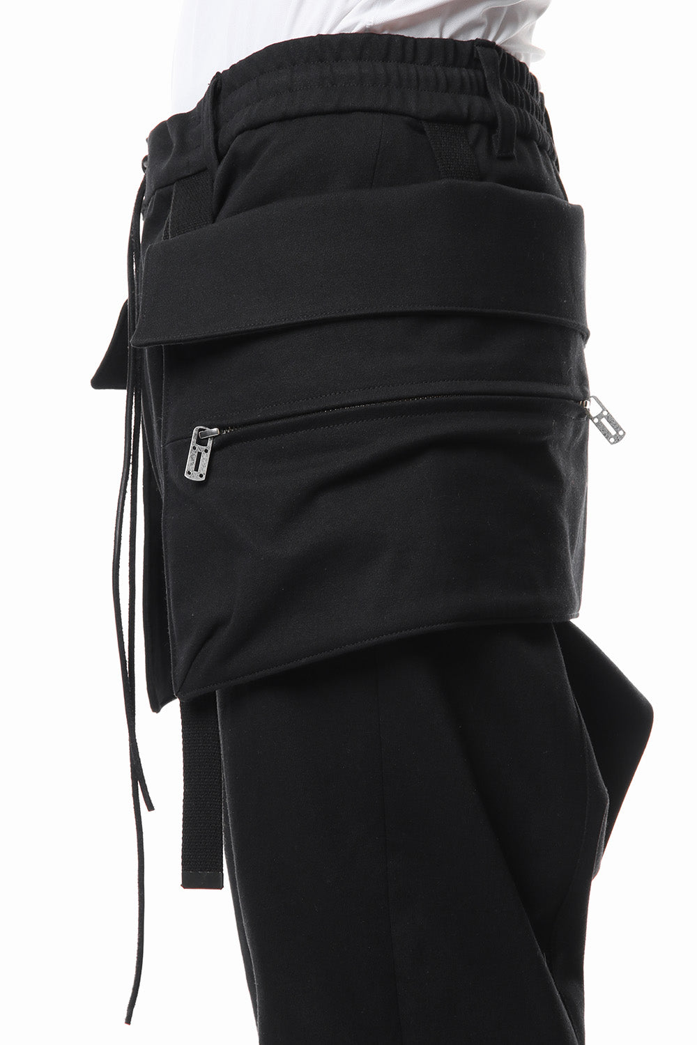 Flap bag drop crotch pants jog - ST107-0079S