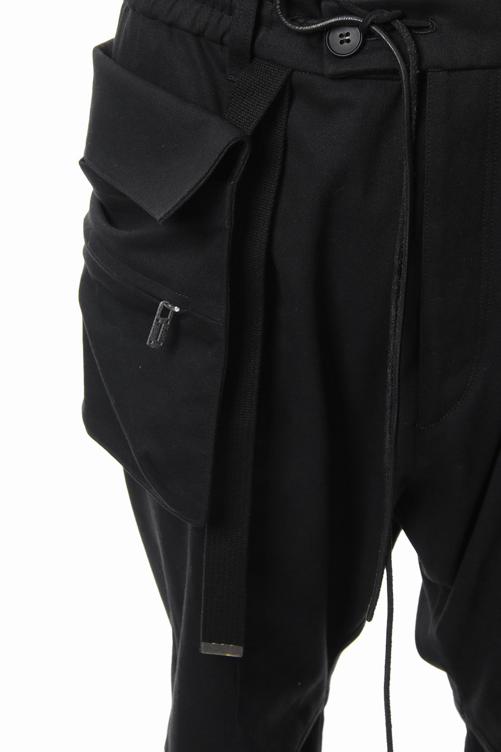 Flap bag drop crotch pants jog - ST107-0079S