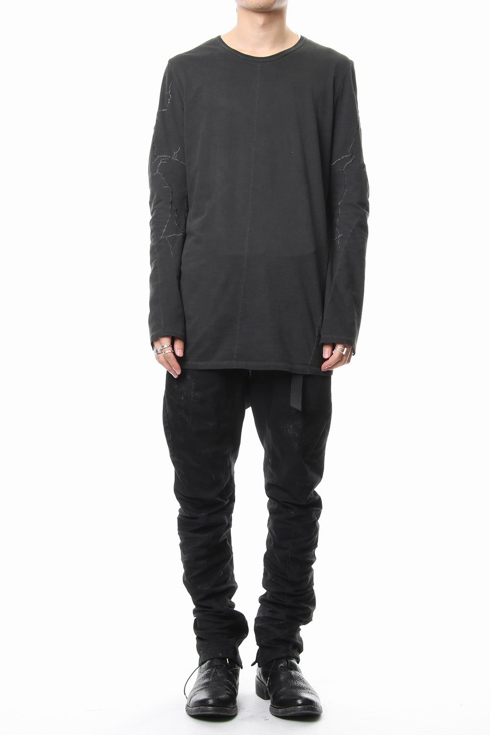 Flap bag drop crotch pants jog - ST107-0079S