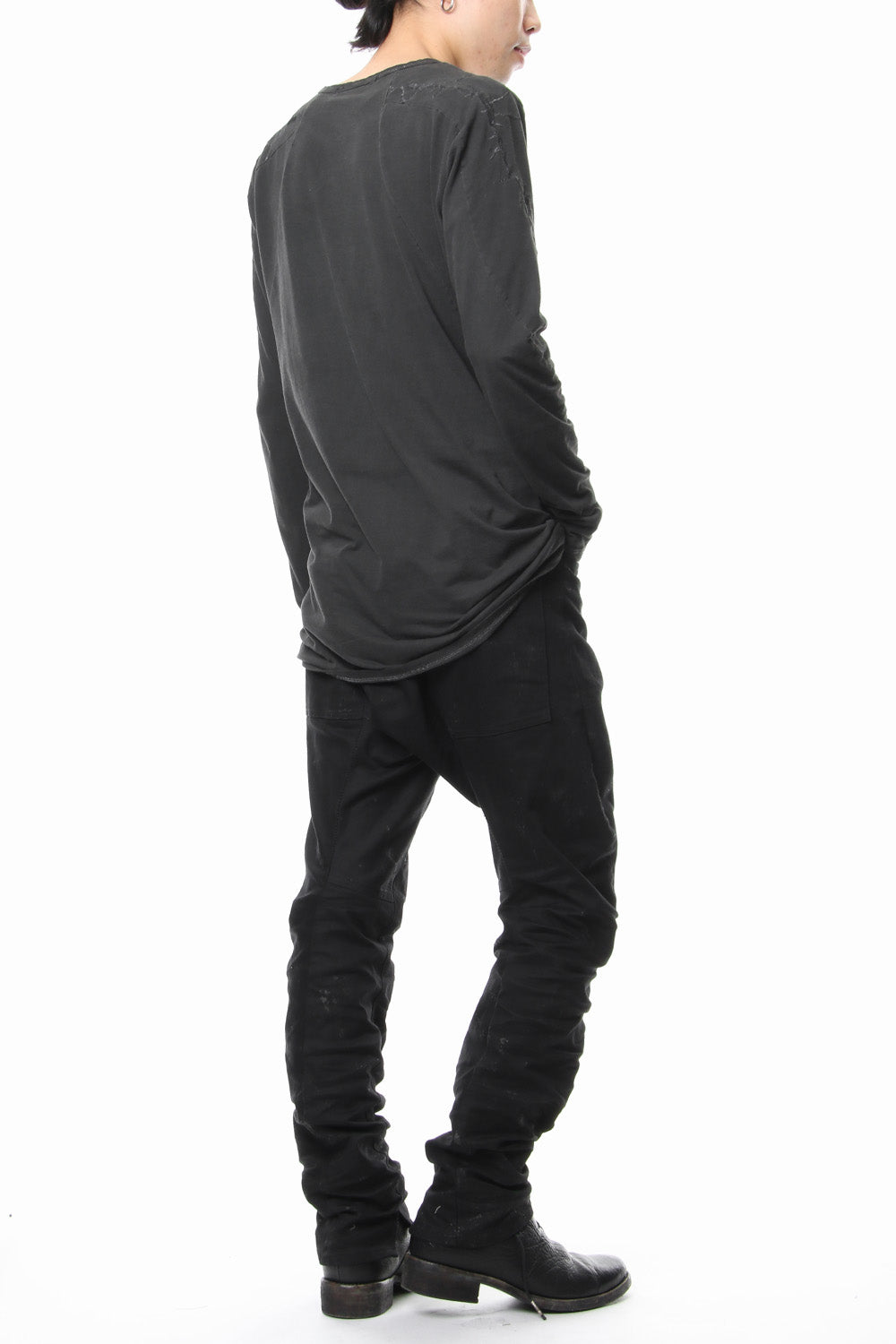 Flap bag drop crotch pants jog - ST107-0079S