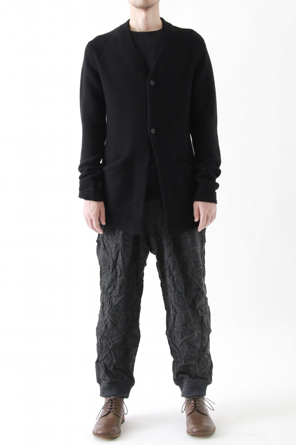 Double Tuck Hem Rib Pants