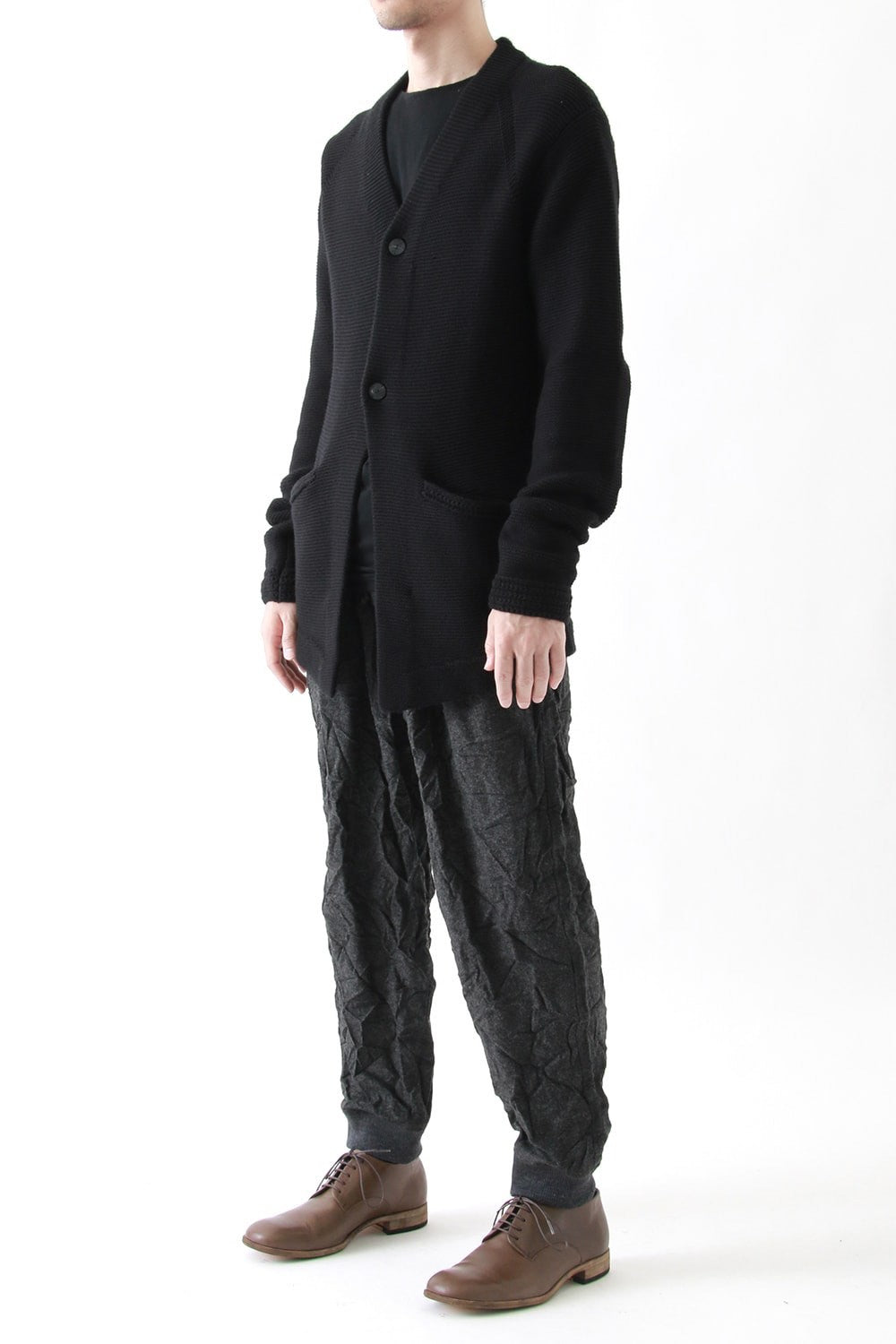 Double Tuck Hem Rib Pants