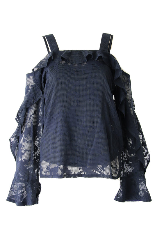 OPAL FRILL OFFSHOULDER TOP - 17S-SH-07
