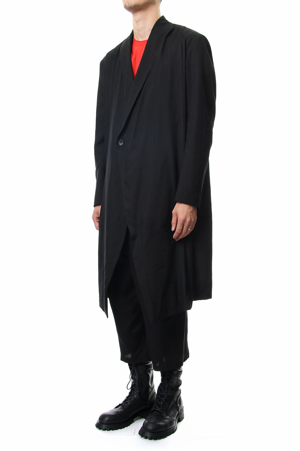 LOZENGE COLLAR CHESTERFIELD COAT