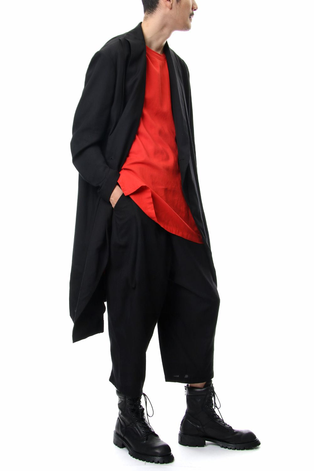 LOZENGE COLLAR CHESTERFIELD COAT