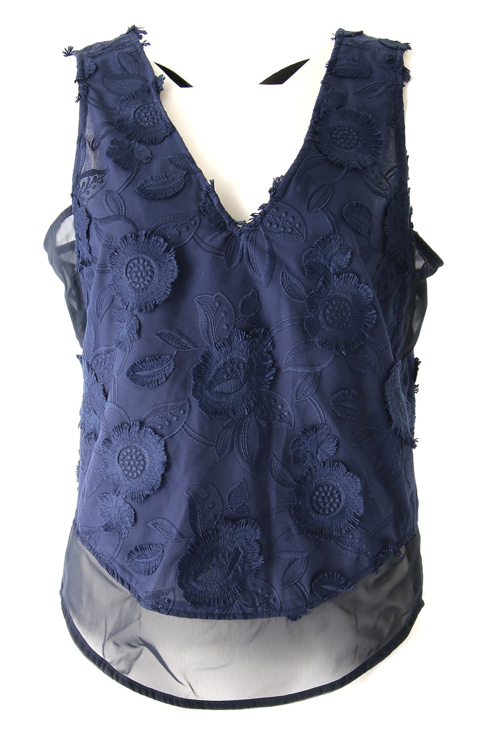 FRINGE EMB SLEEVELESS TOP - 17S-SH-01