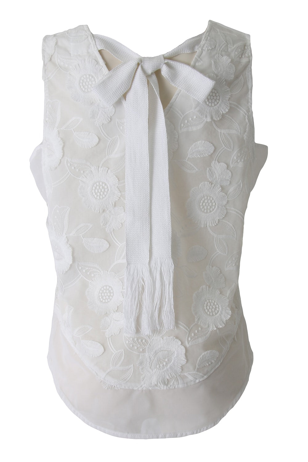 FRINGE EMB SLEEVELESS TOP - 17S-SH-01