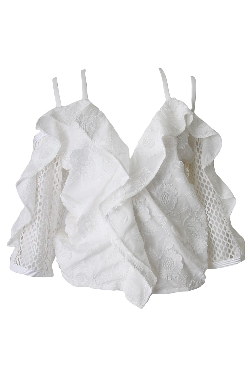 FRINGE EMB OFFSHOULDER TOP - 17S-SH-08