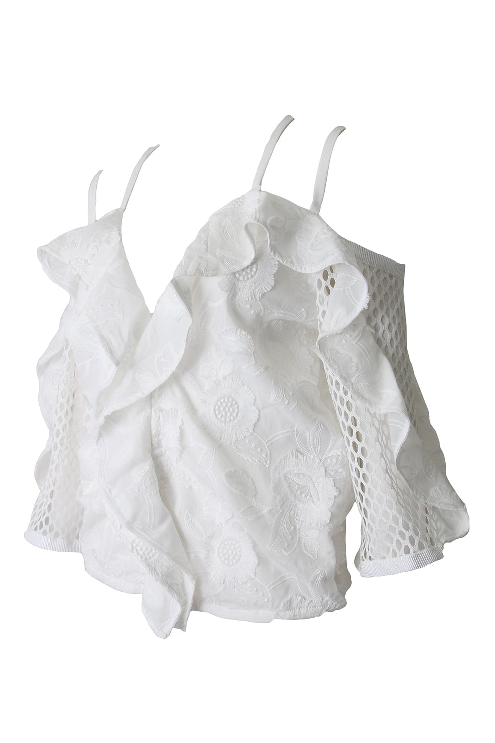 FRINGE EMB OFFSHOULDER TOP - 17S-SH-08