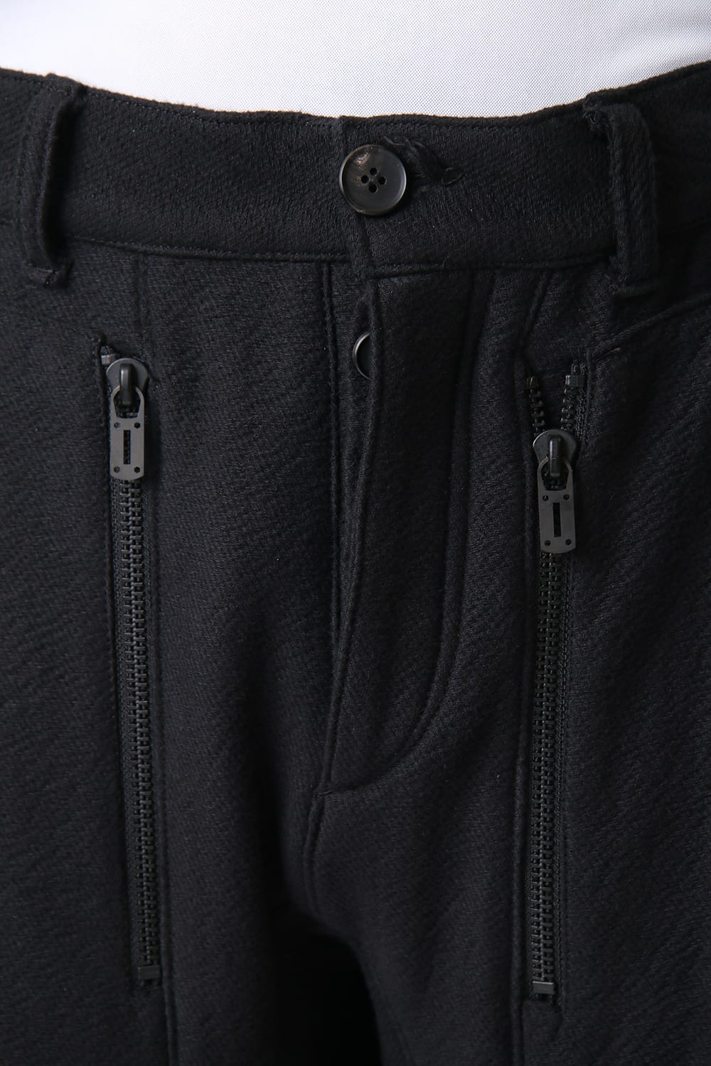 甘織デニム マルチポケットカーゴクロップドパンツ