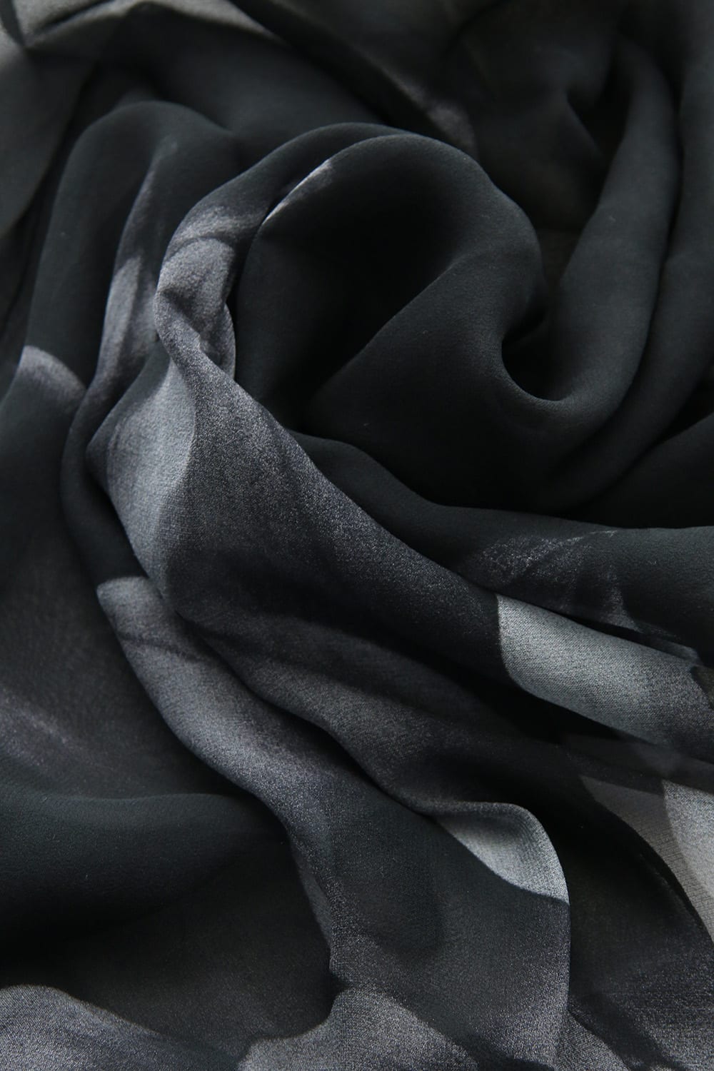 Paper Burning & Dahlia Grilled Silk Chiffon Scarf - DV-L14-414