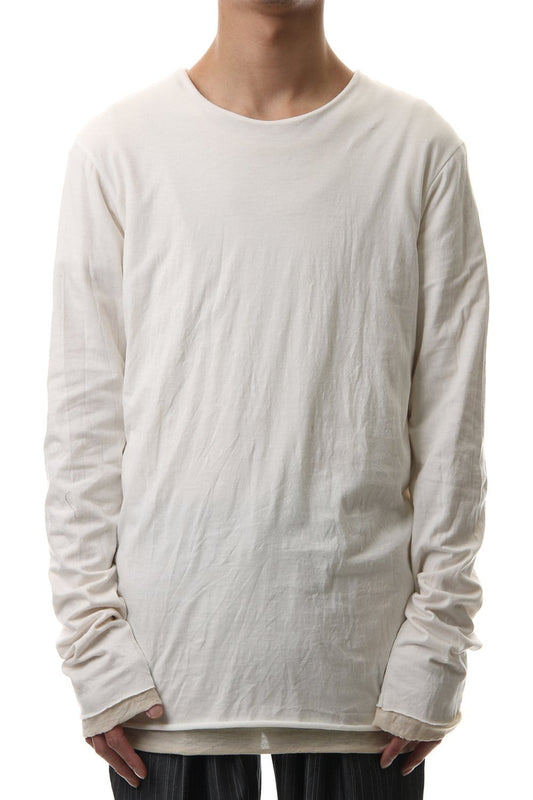 Cotton W-face L/S T-Shirts White x Off White