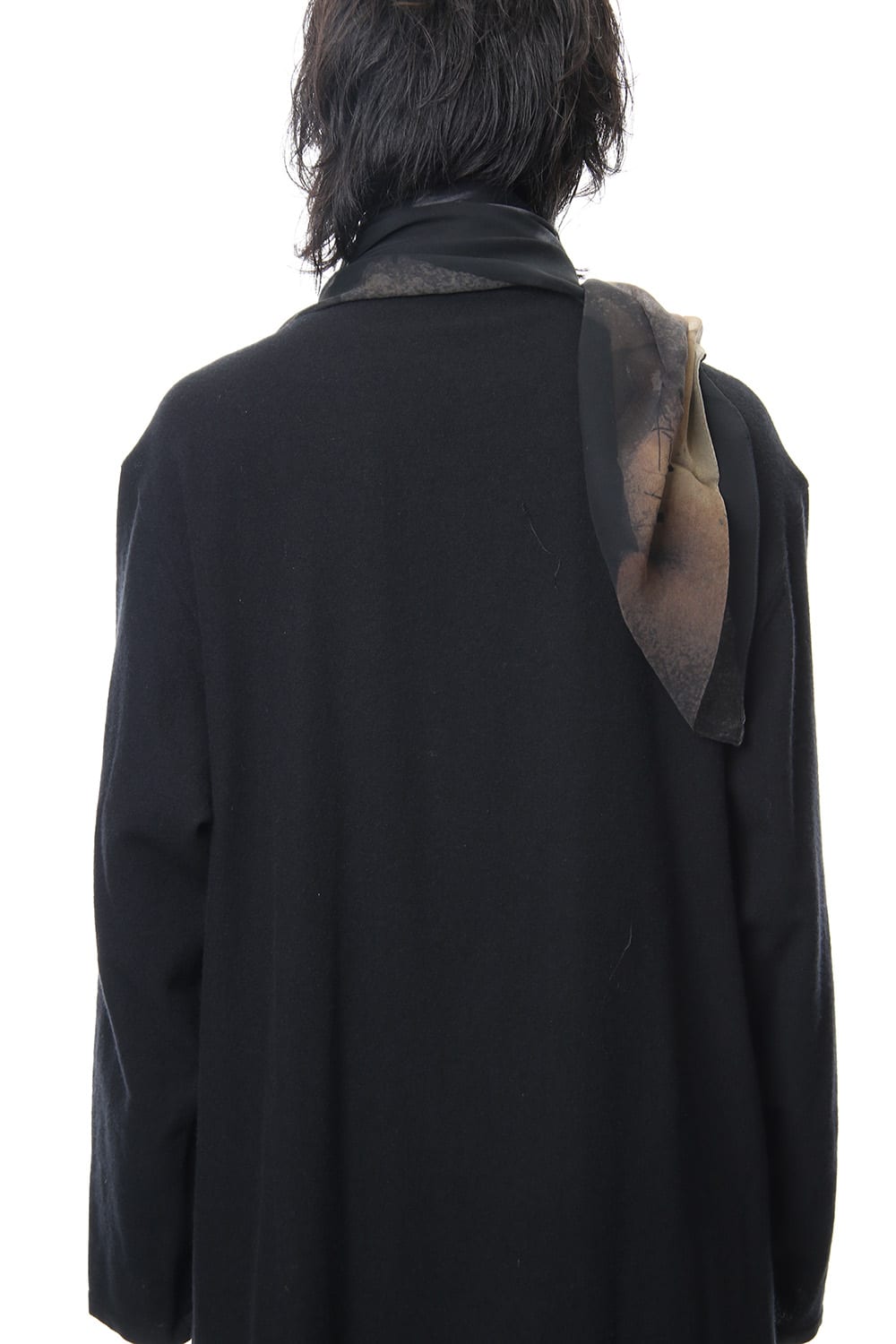 Paper Burning & Dahlia Grilled Silk Chiffon Scarf - DV-L14-414