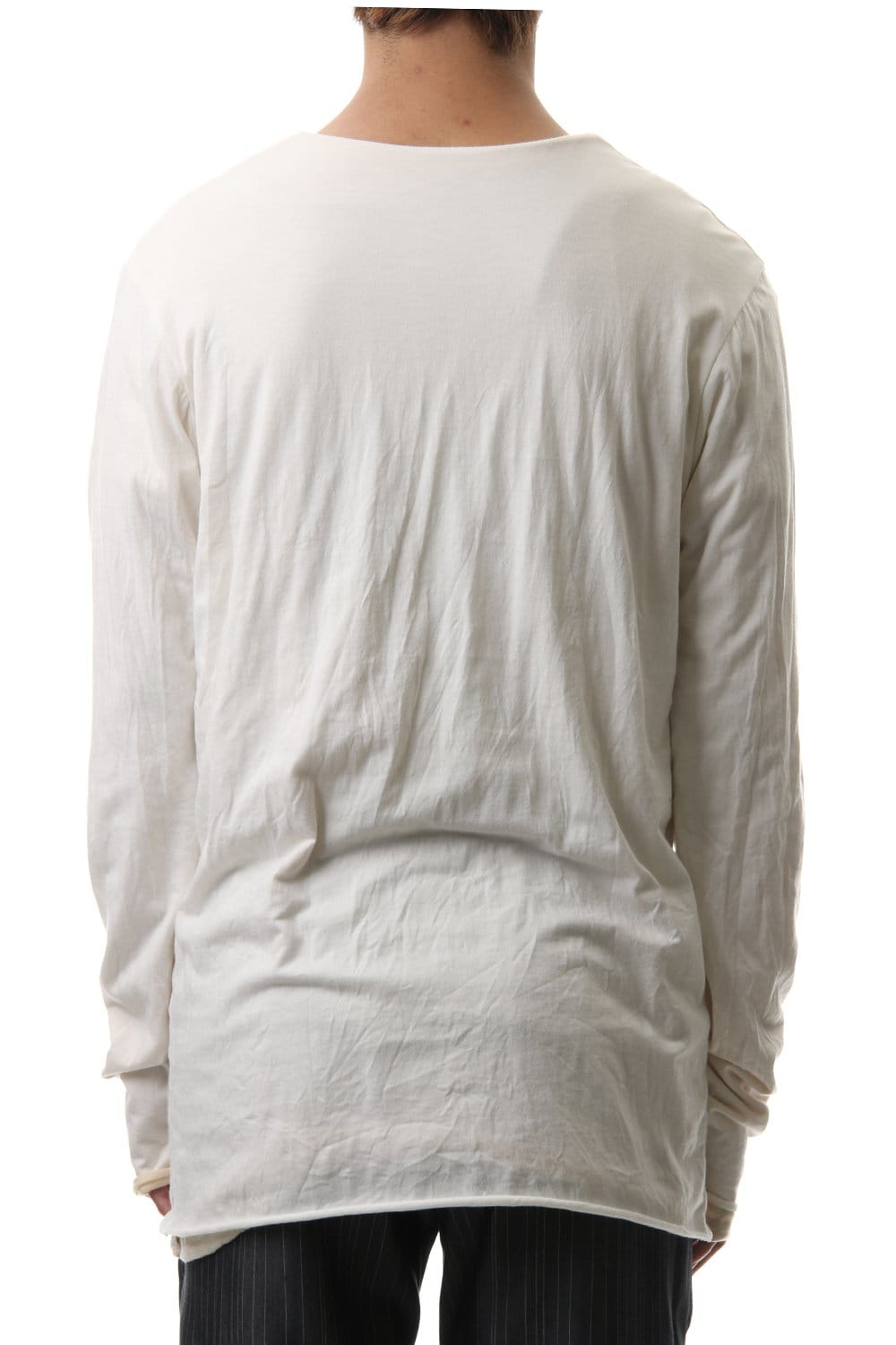 Cotton W-face L/S T-Shirts White x Off White