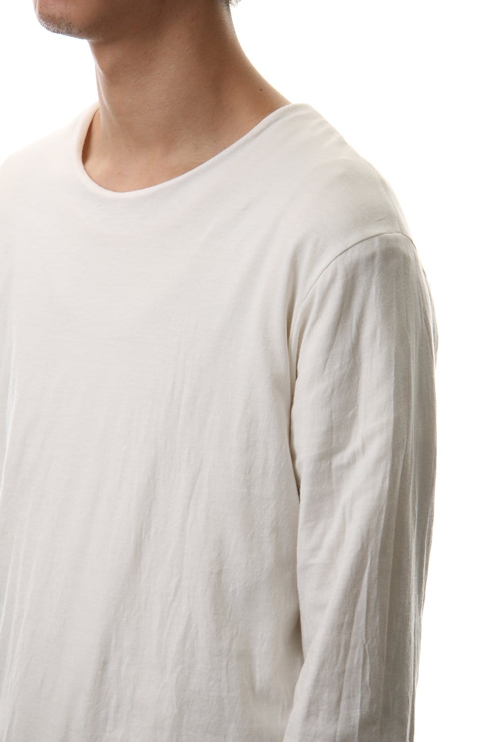 Cotton W-face L/S T-Shirts White x Off White