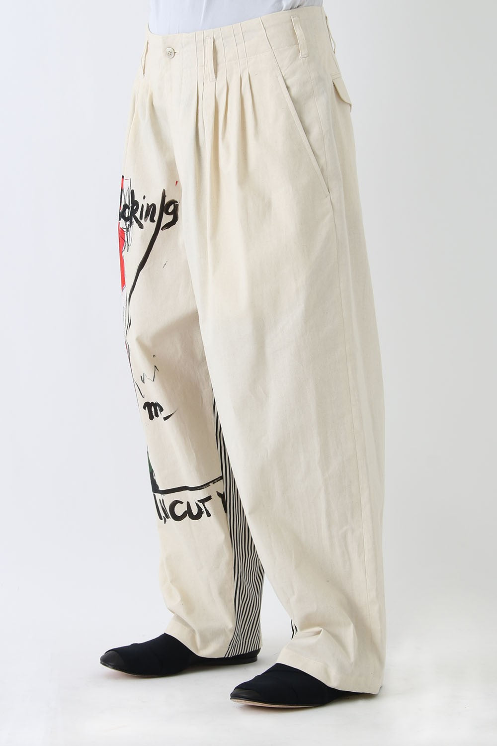 Right Side Cut Women Motif Pants