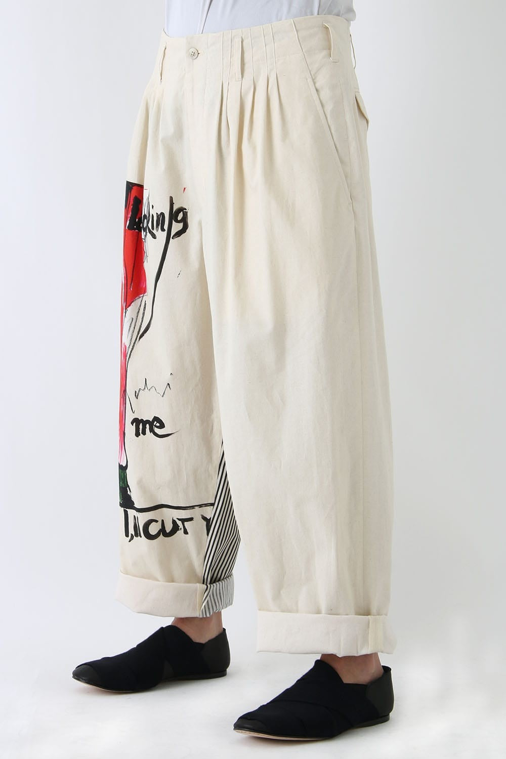 Right Side Cut Women Motif Pants