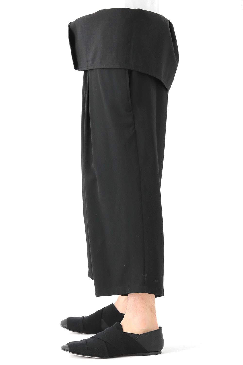 High Waist Pants Wrinkled Gabardine