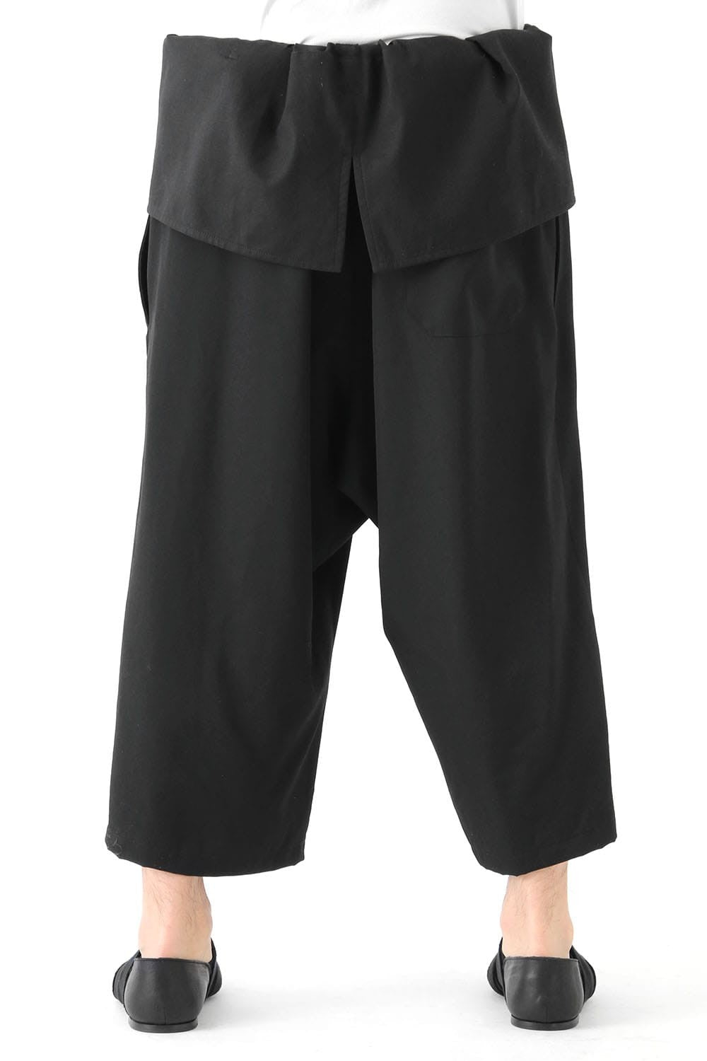 High Waist Pants Wrinkled Gabardine