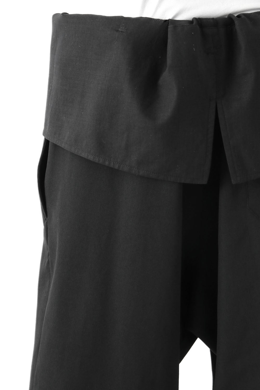 High Waist Pants Wrinkled Gabardine