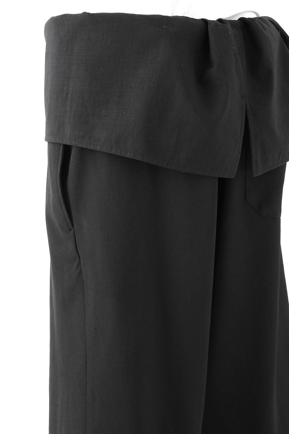 High Waist Pants Wrinkled Gabardine