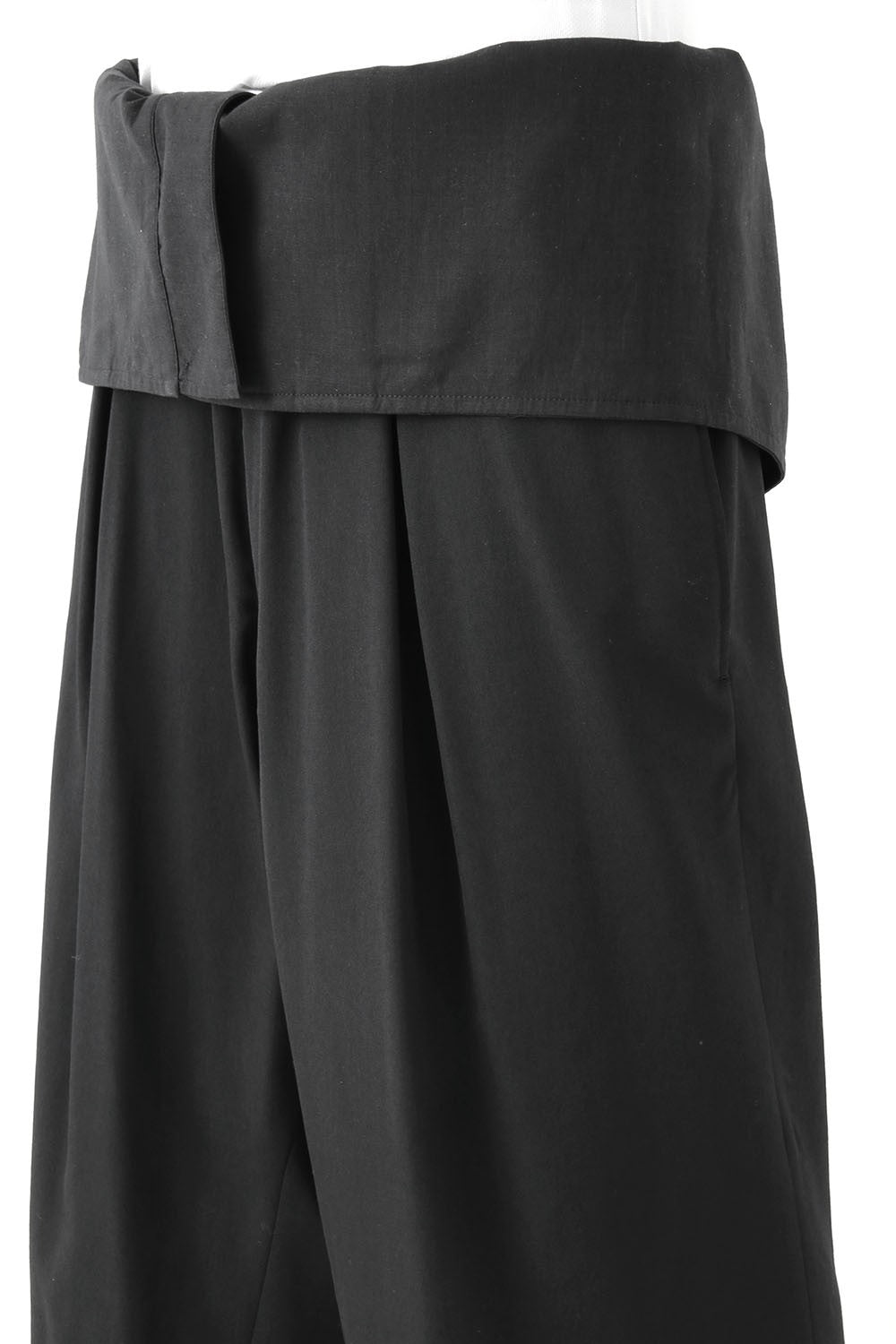 High Waist Pants Wrinkled Gabardine