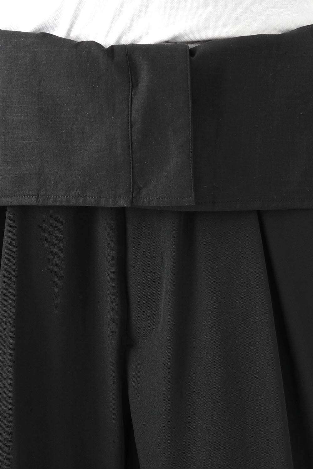 High Waist Pants Wrinkled Gabardine