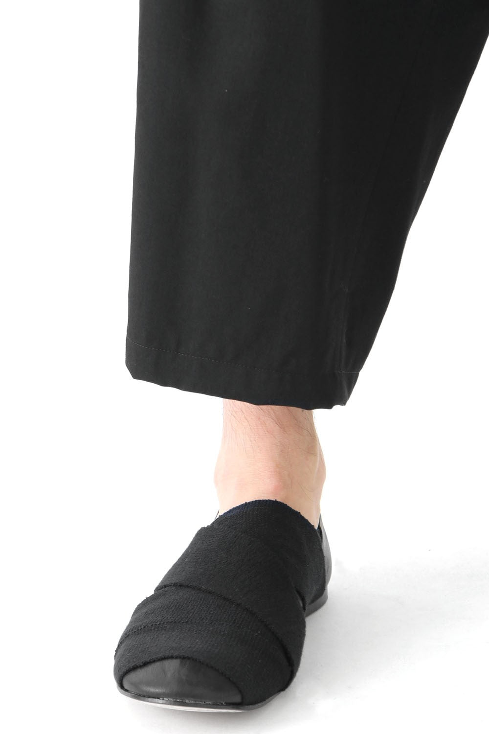 High Waist Pants Wrinkled Gabardine