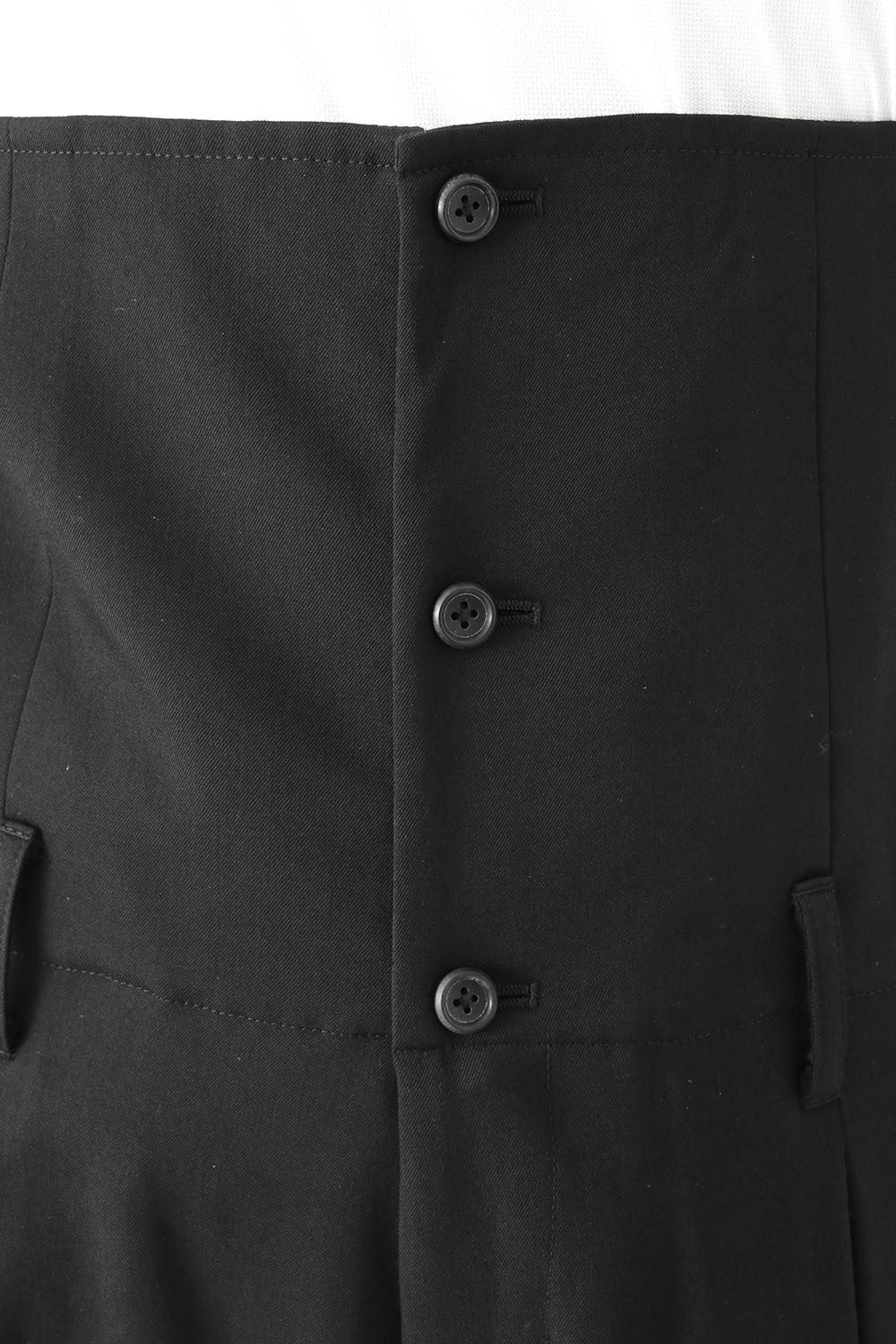 High Waist Pants Wrinkled Gabardine