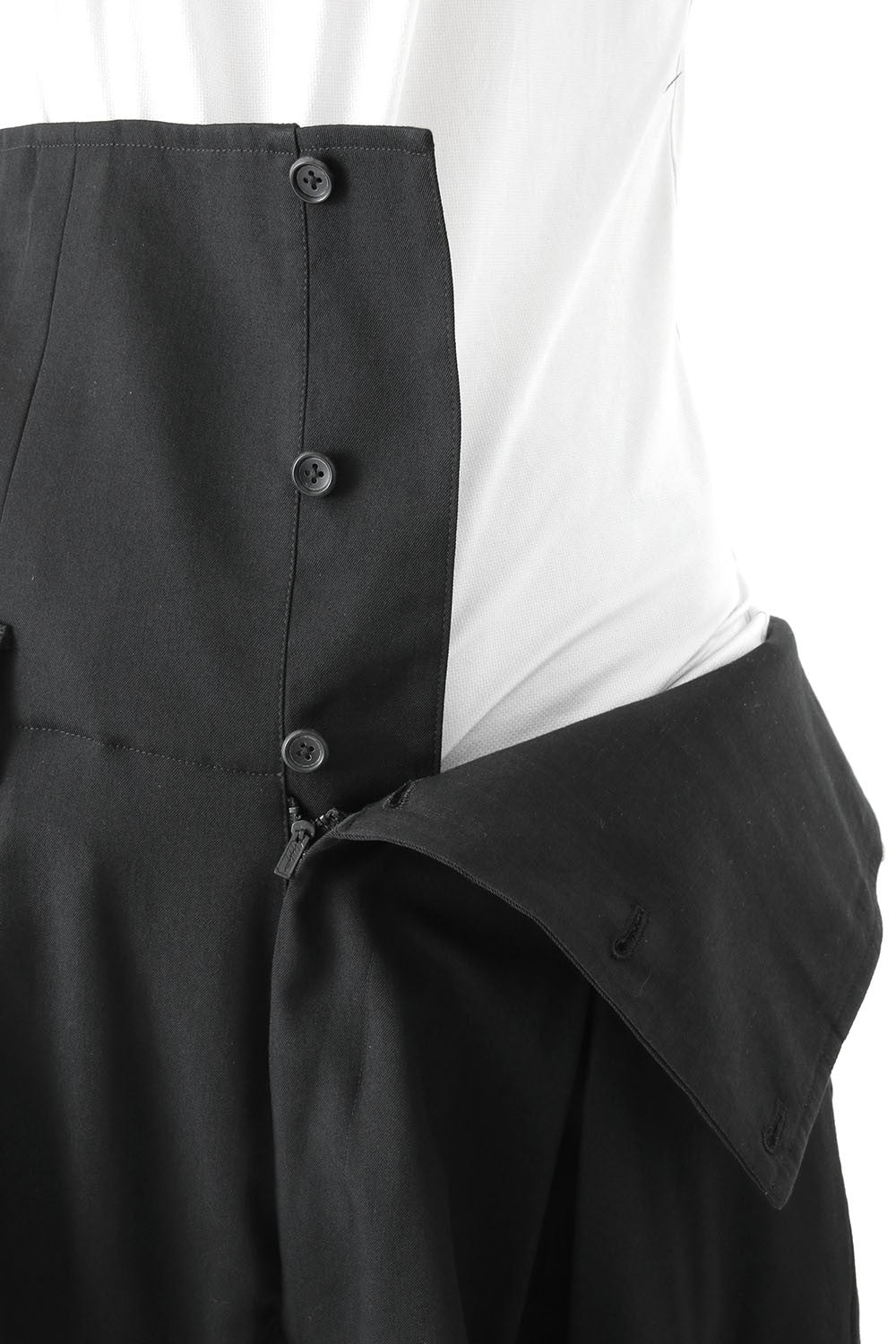 High Waist Pants Wrinkled Gabardine