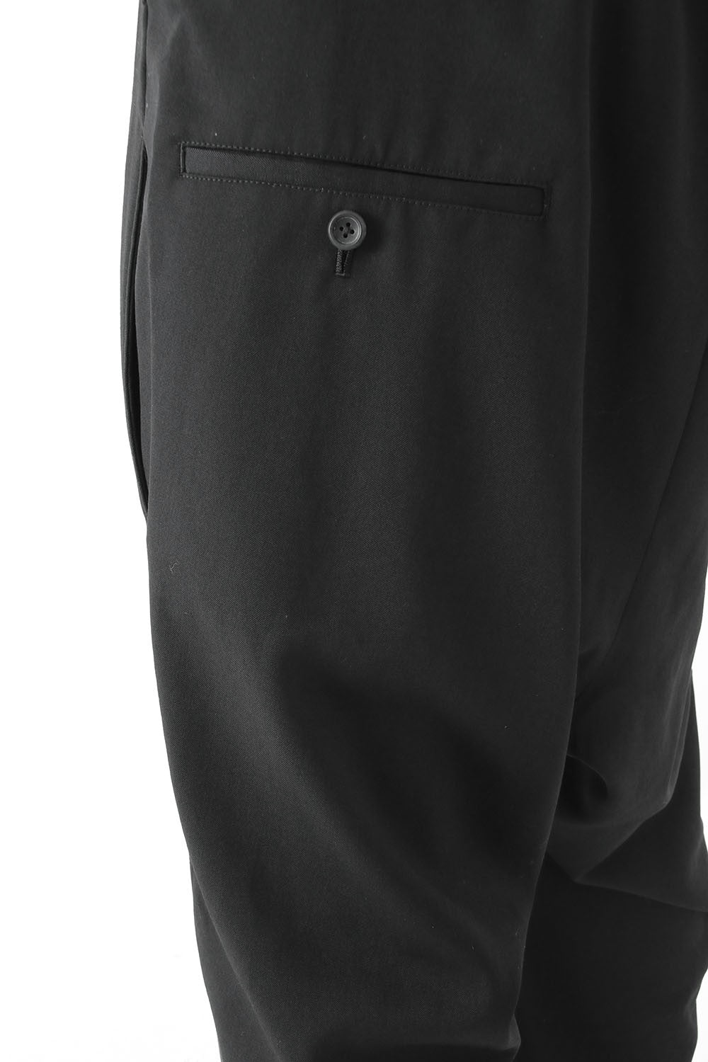 High Waist Pants Wrinkled Gabardine