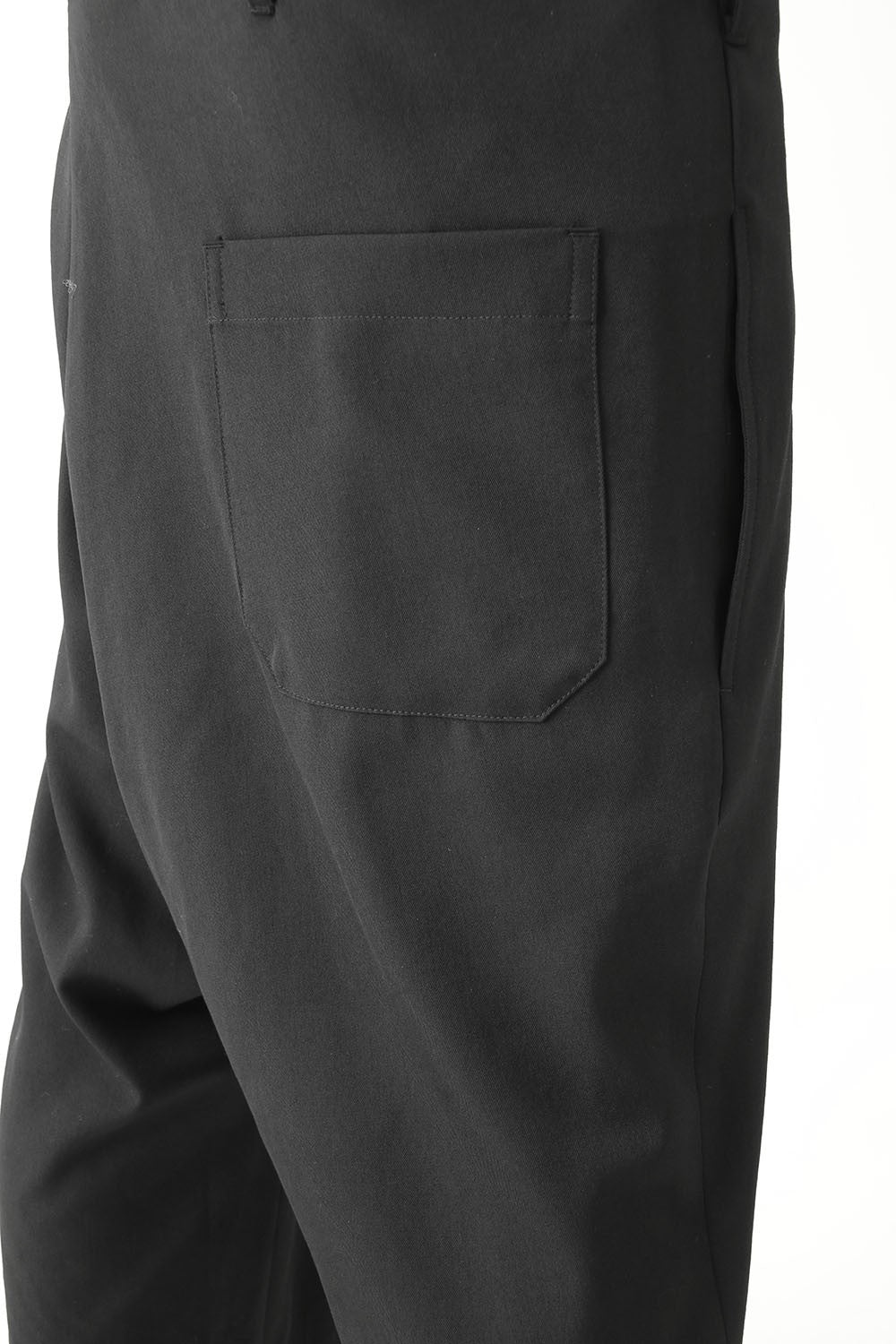 High Waist Pants Wrinkled Gabardine