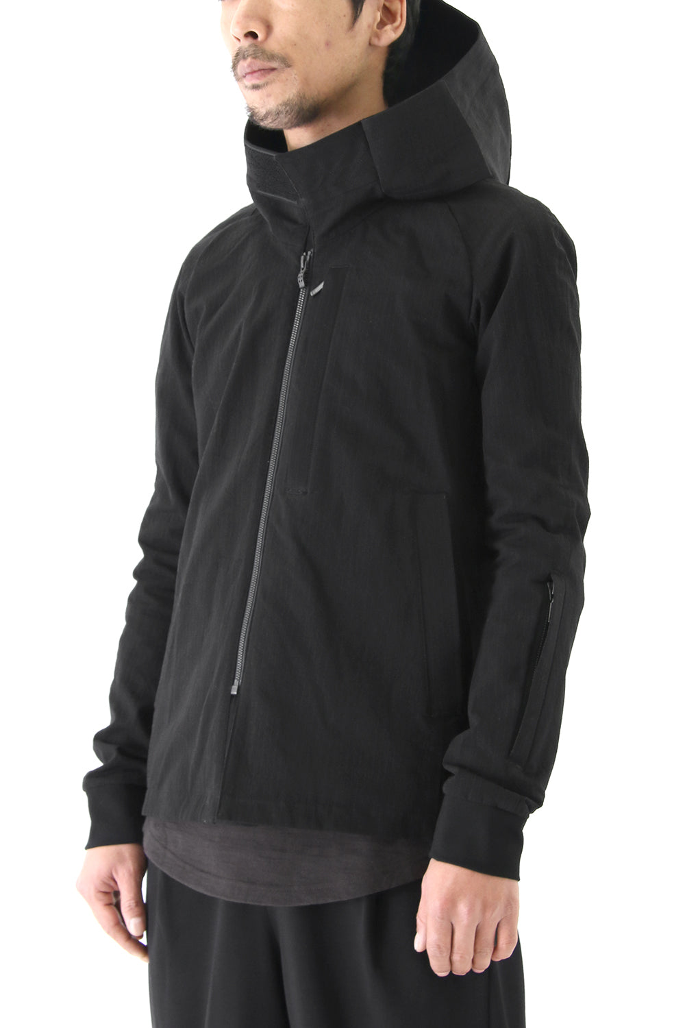 Jacket Cotton Linen Rip Stop Black