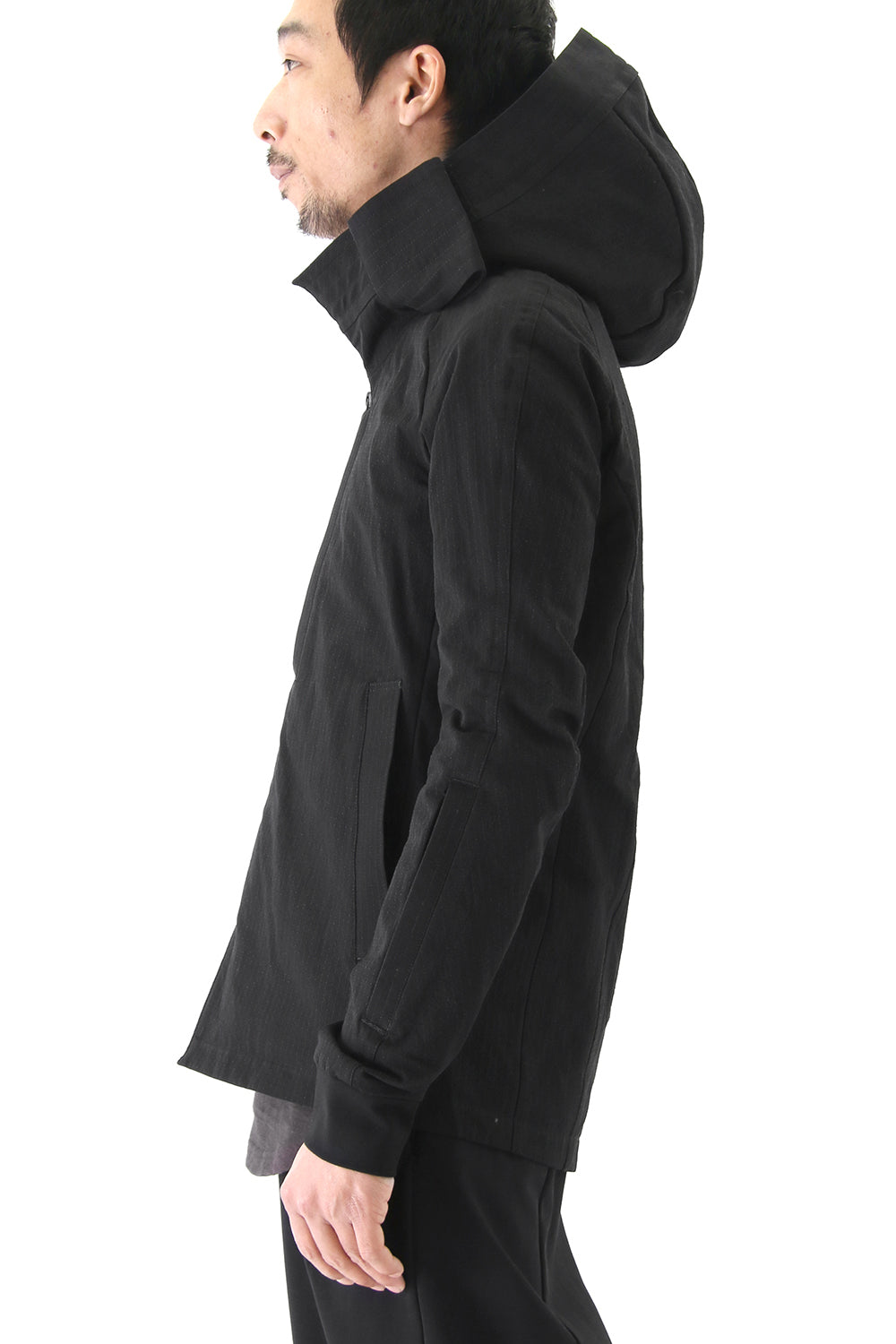 Jacket Cotton Linen Rip Stop Black