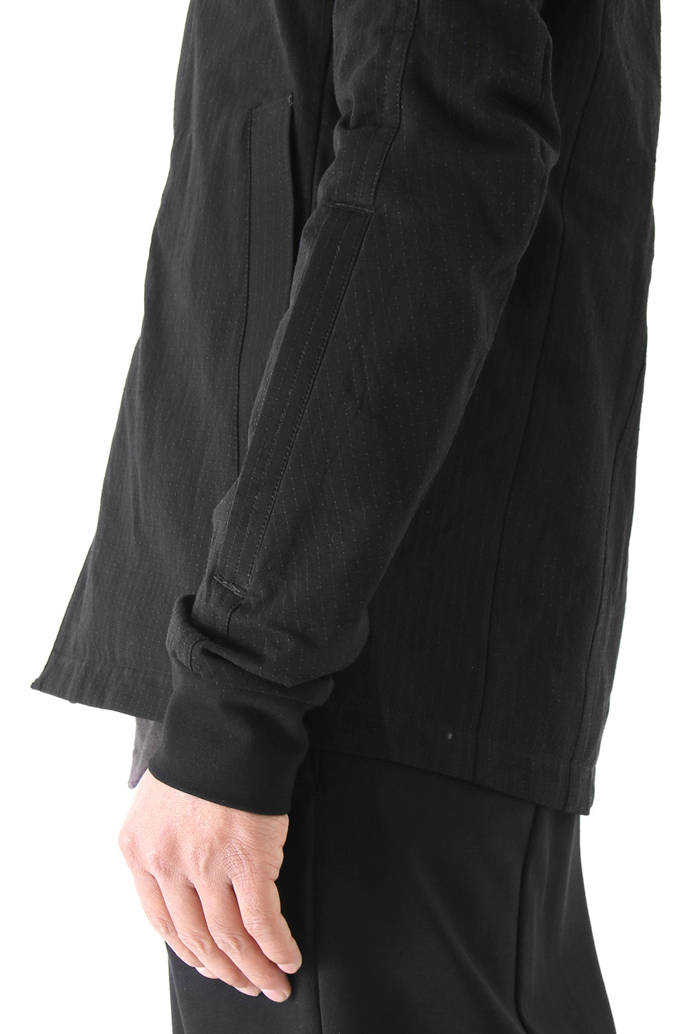 Jacket Cotton Linen Rip Stop Black