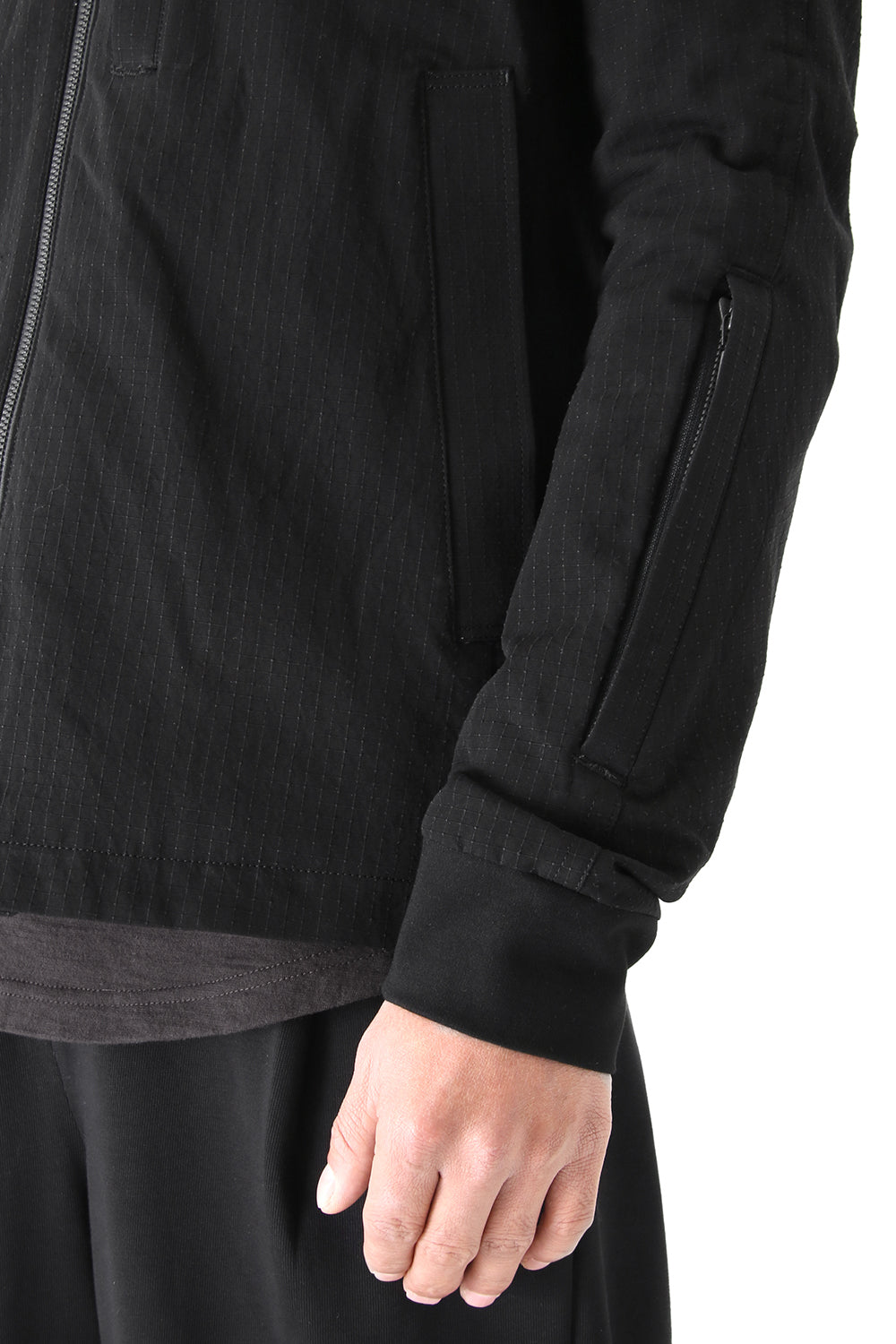Jacket Cotton Linen Rip Stop Black