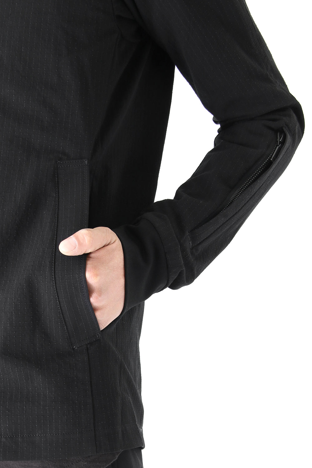 Jacket Cotton Linen Rip Stop Black