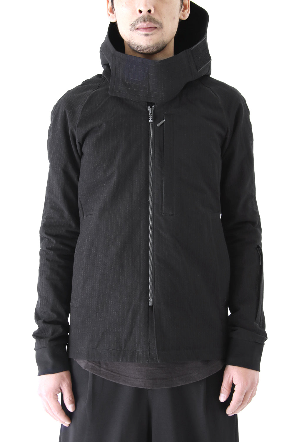 Jacket Cotton Linen Rip Stop Black