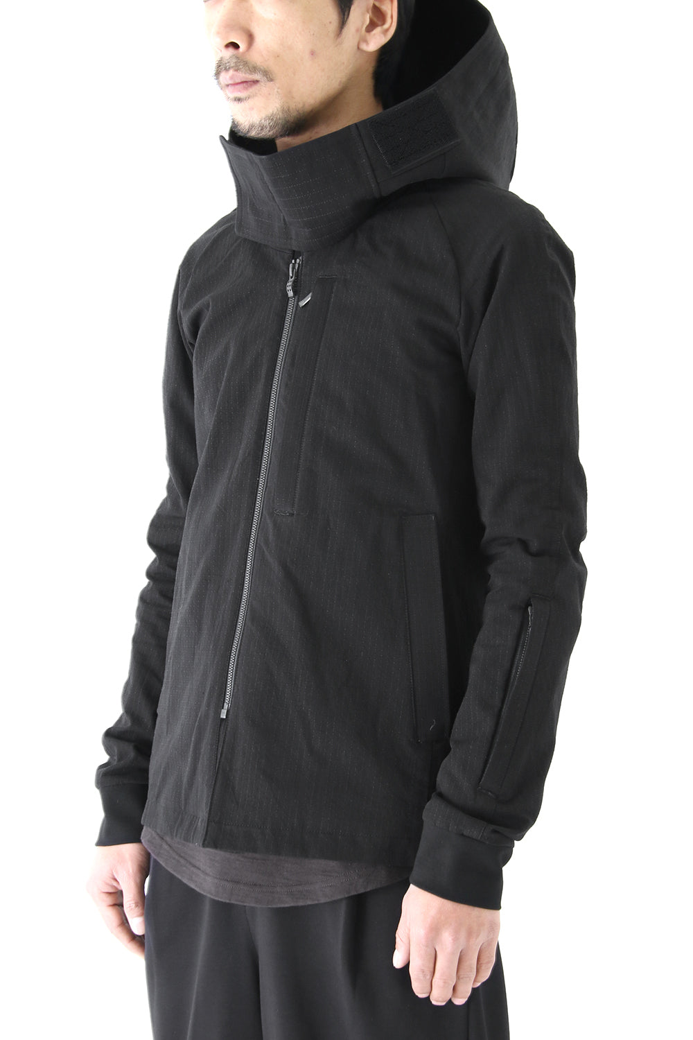 Jacket Cotton Linen Rip Stop Black