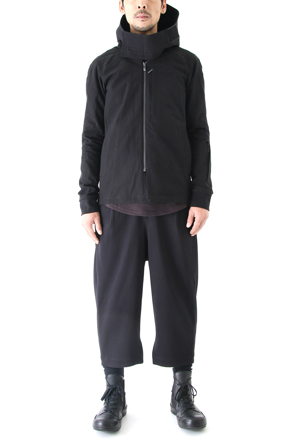 Jacket Cotton Linen Rip Stop Black