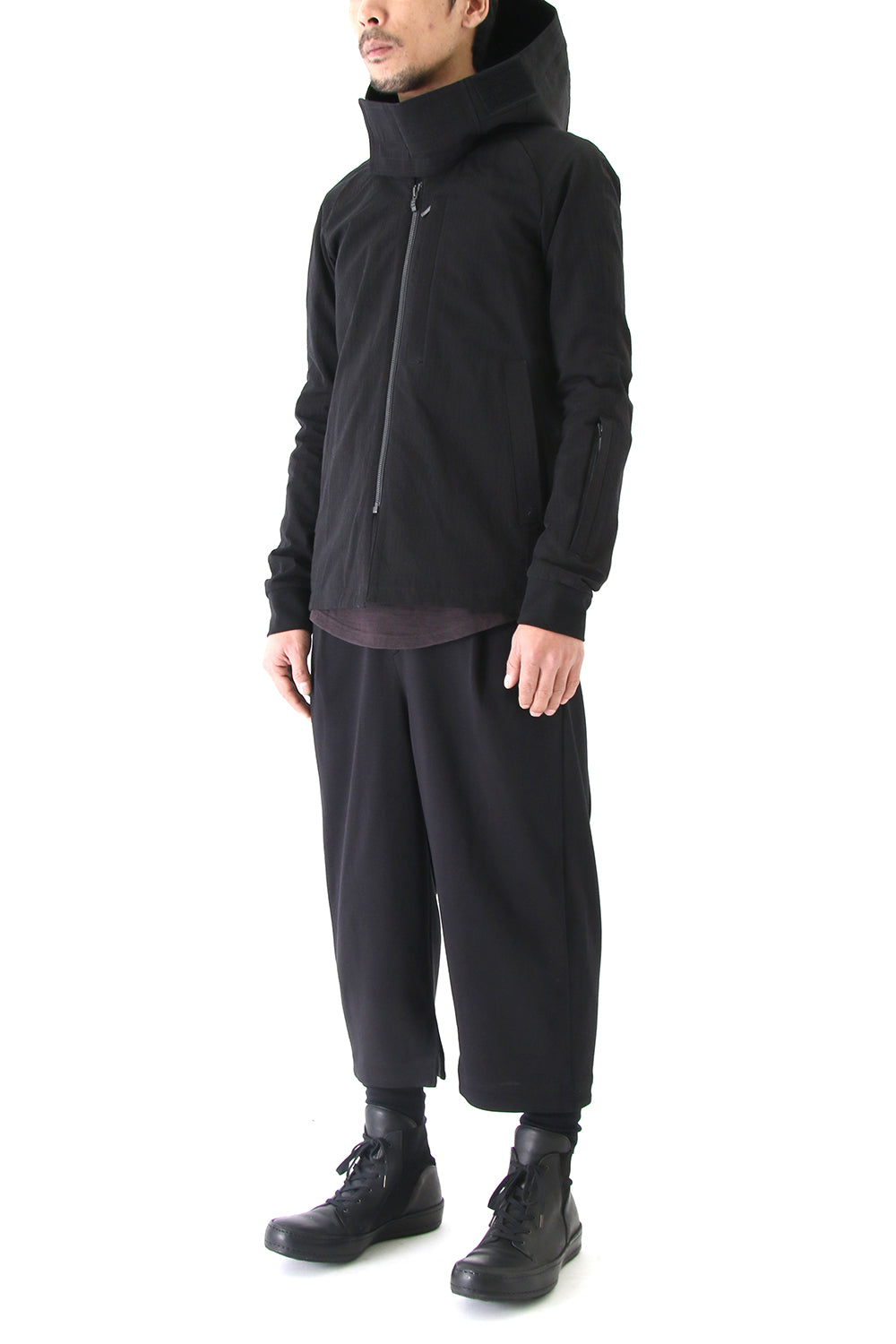 Jacket Cotton Linen Rip Stop Black