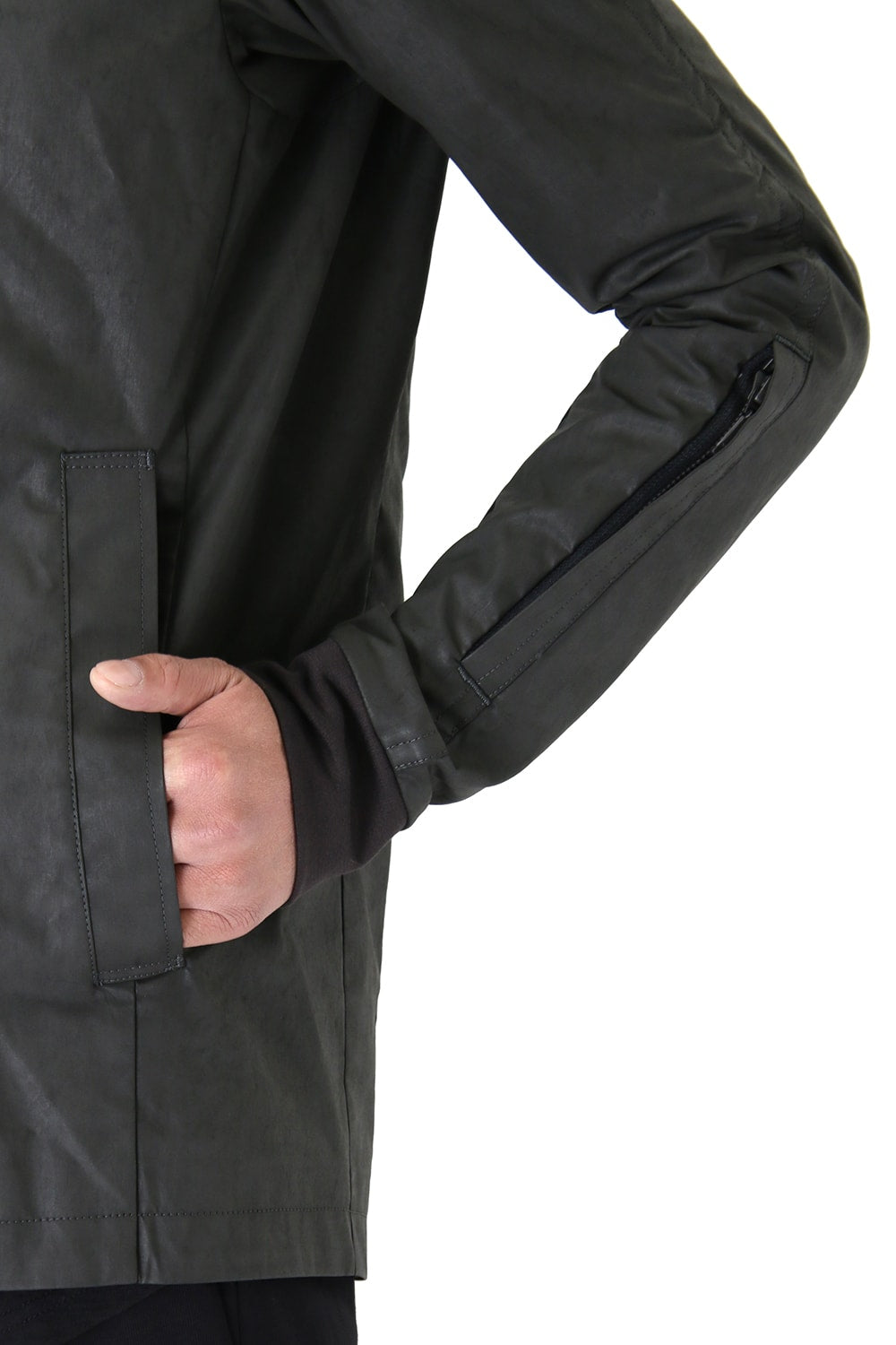 Jacket Cotton Polyurethane Coating Khaki